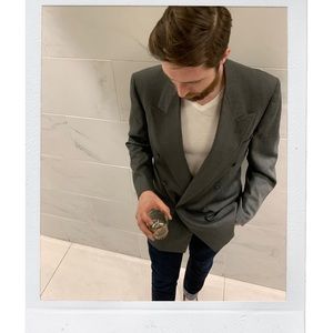 Grey Pierre Cardin Double Breasted Sports Coat